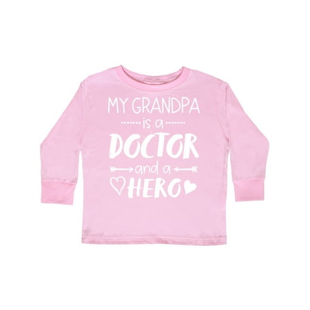 

Inktastic My Grandpa is a Doctor and a Hero Gift Toddler Boy or Toddler Girl Long Sleeve T-Shirt