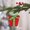 Watermelon Red, variant on EDHITNR Nonwoven Christmas Tree Ornaments, Reindeer Santa Claus Gift Box Snowman Design, Soft Lightweight Hanging Decor for Home Commercial Tree, Silver