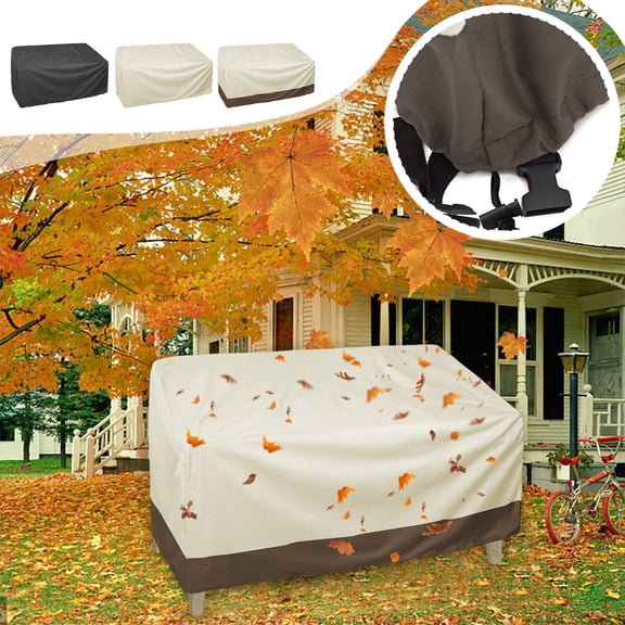Heavy Duty Patio Loveseat Cover, Waterproof UV Resistant Outdoor Furniture Cover, Tear Resistant Weather Protection Sofa Cover for Lawn, Courtyard & Garden, Foldable Protective Cover