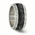 thumbnail image 5 of Edward Mirell Titanium & Black Ti Inlay Polished Fancy Design Ring, 5 of 7
