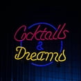 thumbnail image 4 of Handmadetneonsign Cocktails And Dreams Neon Sign, Cocktails Wall Art Decor, Bar Pub Coffee Wall Decor, 4 of 5