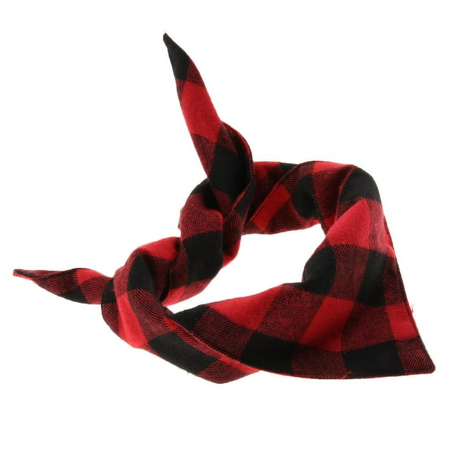 Pet Dog Bandana Baberos Decoración Triángulo Toalla de saliva Toalla de impresión Triángulo Rojo negro l