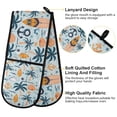 thumbnail image 4 of Dailycode Double Sided Oven Mitt with Loop Heat Resistant Kitchen Long Potholders 7" x 35" Surfboards Palm Trees Anchors, 4 of 6