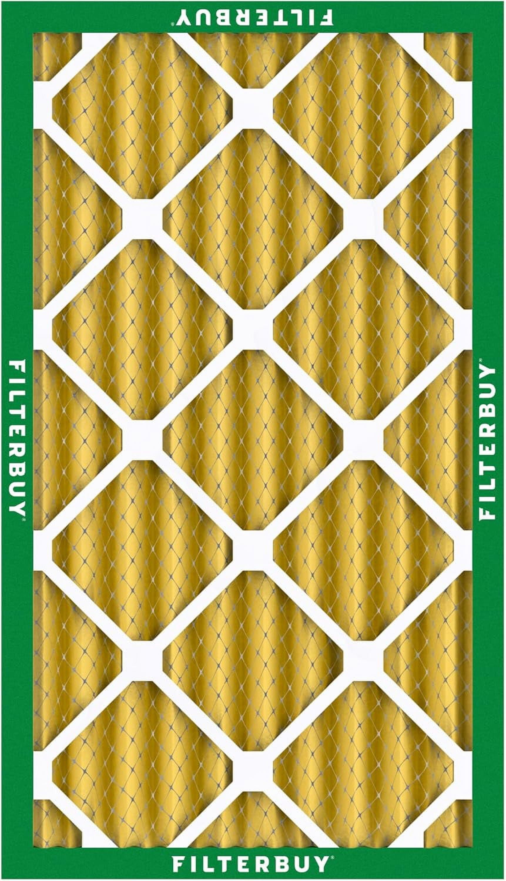 Filterbuy 16x25x4 Air Filter MERV 11 Allergy Defense, Pleated HVAC AC Furnace Filter Replacement, 6-Pack