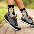thumbnail image 5 of 1-3 pares 2024 Trump cara patrón de pelo calcetines divertidos 3D pelo falso personalidad traje de hombre calcetines de compresión ropa informal estilo Hip Hop, 5 of 5