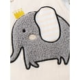 thumbnail image 6 of Gureui Baby Girls Outfit, Long Sleeve Crew Neck Elephant Print T-shirt with Embroidery Overalls and Headband Clothing Set, 6 of 9