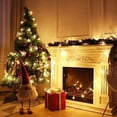 thumbnail image 4 of GLUAAE 40 LED Christmas Snowflake String Lights Hanging Decorations - Winter Wonderland Lighted Decor for Holiday Xmas Indoor Outdoor Party Supplies (20FT ,Batteries Not Included)Warm White, 4 of 8