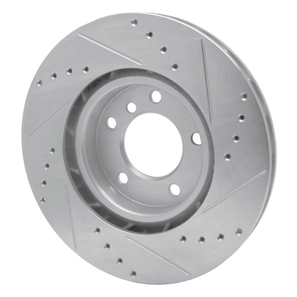 Dynamic Friction Company 631-31037D DFC Brake Rotor - Drilled And Slotted - Silver