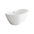 thumbnail image 5 of Elegant Kitchen and Bath 62 inch Soaking Bathtub in Glossy White with Brushed Gold Trim, 5 of 8