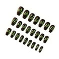 thumbnail image 2 of serony 24 Pcs Fake Nails Flame Pattern Acrylic False Nails Set with Glue Women Manicure Art Accessory, N3, 2 of 6