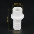 thumbnail image 2 of Unique Bargains 16mm Barb x 20mm Spigot Straight PVC Pipe Fitting Adapter White 3 Count, 2 of 5