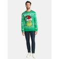 thumbnail image 2 of Dr. Seuss Grinch Naughty Men's and Big Men's Holiday Ugly Christmas Sweater, Sizes XS-3XL, 2 of 5
