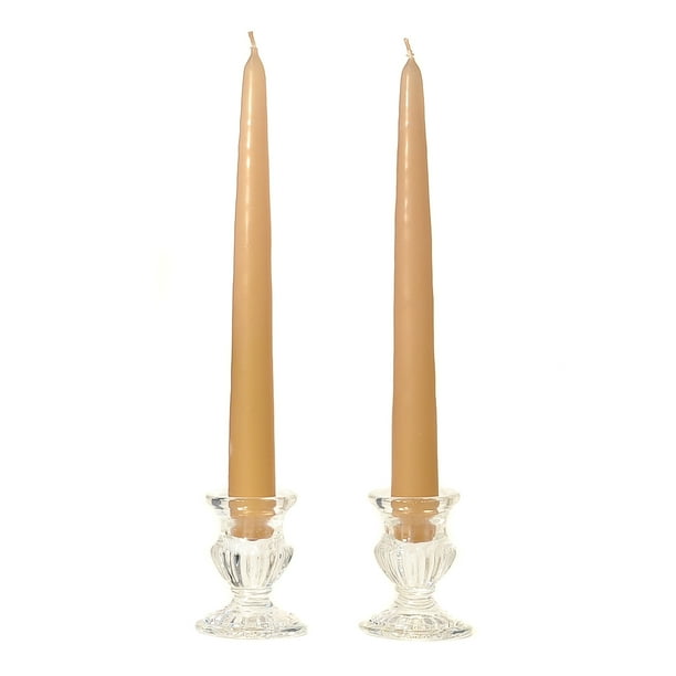 3 Pairs Taper Candles Unscented 6 Inch Parchment Tapers .88 in