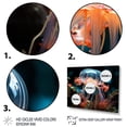 thumbnail image 3 of Designart "Pastoral Beauty with Luminescent Jellyfish II" Animals Wall Art Print, 3 of 5