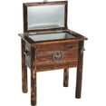 thumbnail image 4 of Leigh Country 54 Qt Char-log Wood Outdoor Patio Cooler, Brown, 4 of 5