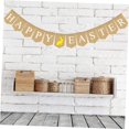 thumbnail image 4 of unbranded Banner De Pascua Amarillo Con Texto Happy Easter Y Conejos En Tela Sin Tejer Para Festiva, 4 of 8