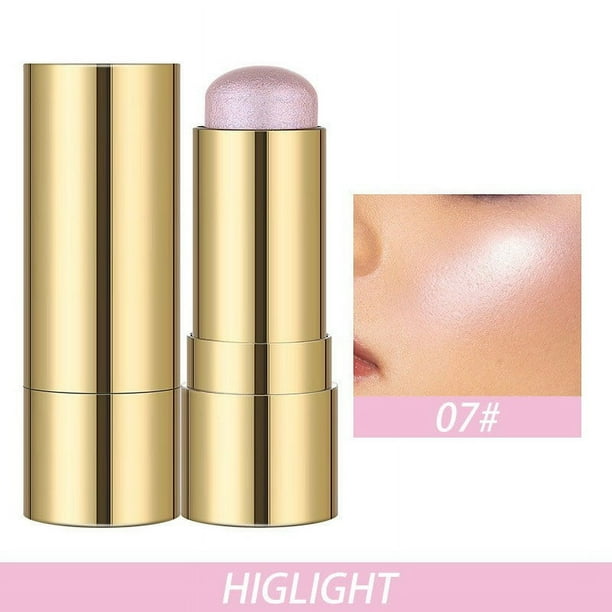 Rubor en barra 3 en 1 para mejillas, labios, sombras de ojos y tinte, rubor en barra + iluminador en barra + bronceador / Maquillaje facial completo en polvo.