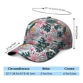 thumbnail image 4 of Hawaiian Print Baseball Cap - Vibrant Tropical Floral Adjustable Snapback Hat for Beach & Sports, 4 of 4