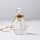 thumbnail image 4 of Botella de perfume de cristal blanco natural Hongfengtang, fragancia de aceite esencial, cinabrio de 18 quilates, colgante, collar, botella vacía, suéter con forma de corazón, 4 of 5