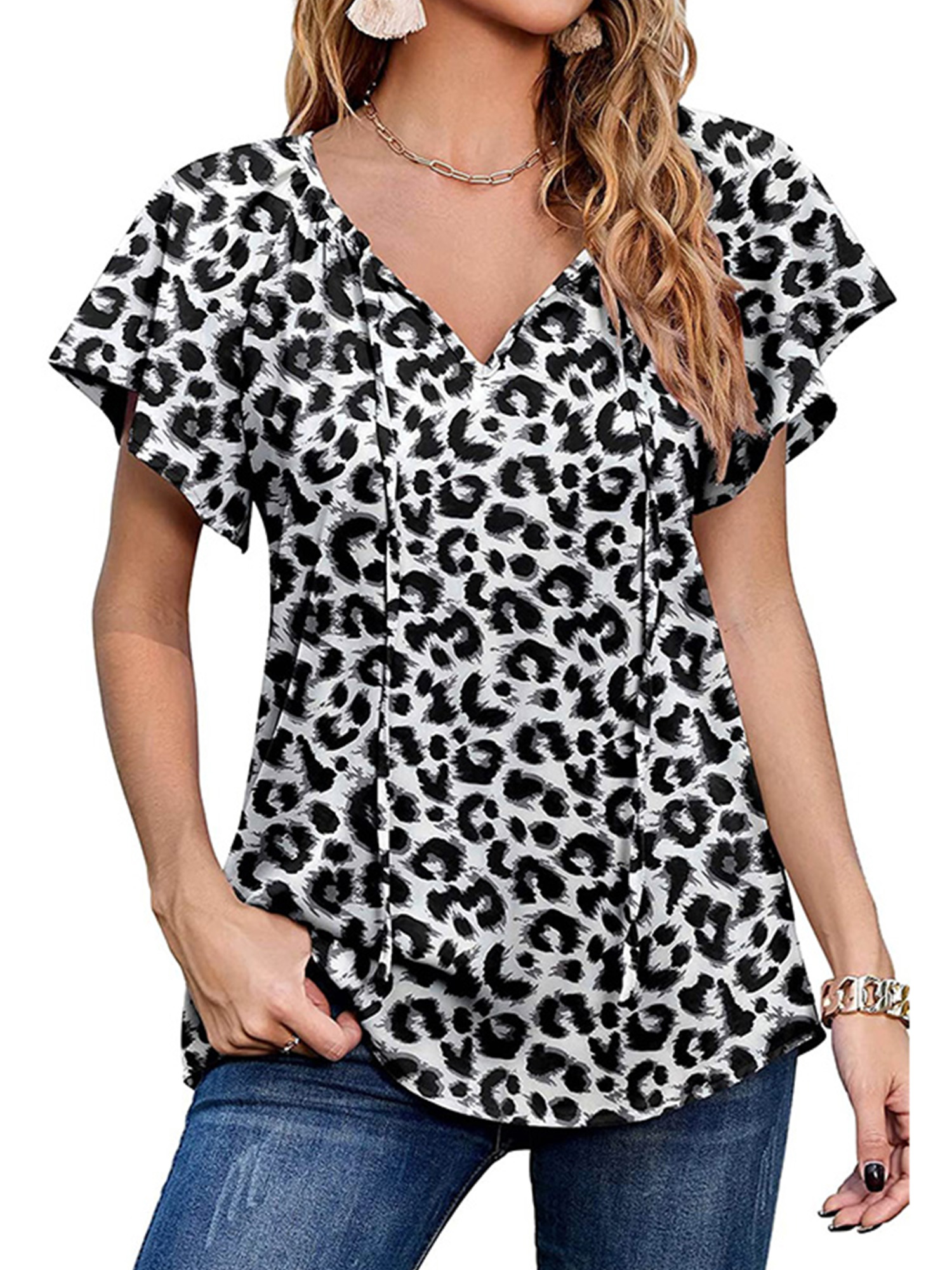 Women Summer Short Sleeve T-shirt Blouse Ladies Casual Loose Pocket Tunic Blouse  Tops Pullover Loose Soild Color High Low Top Size 4-22 - Walmart.com