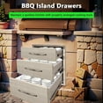 thumbnail image 4 of Armoire à Tiroirs en Acier Inoxydable à 3 Niveaux, Coffre de Rangement pour BBQ Intérieur Extérieur avec 3 Tiroirs et Poignée Chromée, 4 of 8