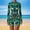 Green, variant on Women Swimsuits One Piece Tummy Control 2026 Scale Printed Zipper High Neck Surfing Bathing Suits Summer Fashion Swimwear
