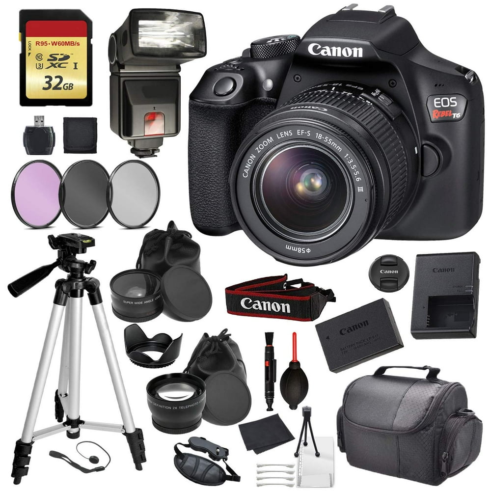 Canon EOS Rebel T6 Digital SLR Camera +EFS 1855mm f/3.55.6 DC III
