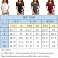 thumbnail image 2 of Askfv Womens Tops Casual V Neck Short Sleeve T-Shirt Summer Basic Blouse, 2 of 4