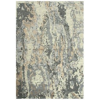 Alora Decor Radiant 5' x 8' Abstract Beige/Ivory/Gray Hybrid Area Rug