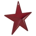 thumbnail image 2 of VHC Brands Patriotic Faceted Metal Star Burgundy Wall Hanging w/Pocket 12x12, Independence Day Decor, American Star with display pocket, Distressed Appearance Wall Hanging, Star Shape, Burgundy, 2 of 6