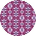thumbnail image 1 of Ahgly Company Indoor Square Patterned Dark Magenta Purple Area Rugs, 3' Square, 1 of 6