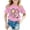 tshirts 105# Pink, variant on oqasdz Girls 100 Days of School Shirt Graphic Short Sleeve Tee for Back To School Kids Cute Round Neck Comfortable Fit Versatile Casual Outdoor