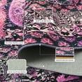 thumbnail image 4 of Wondo 6x9 Area Rugs for Living Room, Machine Washable Vintage Rug, Non-Slip Low Pile Throw Rugs with Rubber Backing Washable Carpet for Bedroom Dining Room Kitchen Home Decor, Purple, 4 of 7
