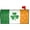 Irish Flag With Shamrock, variant on Home Decor Floral Monogram M Magnetic Mailbox Cover Standard Size 21x18 in for Garden