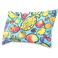 thumbnail image 2 of Watercolor Painting Fruits Velvet Oblong Lumbar Plush Throw Pillow Cover/Shams Cushion Case 20x30in Decorative Invisible Zipper Design for Couch Sofa Pillowcase Only, 2 of 7