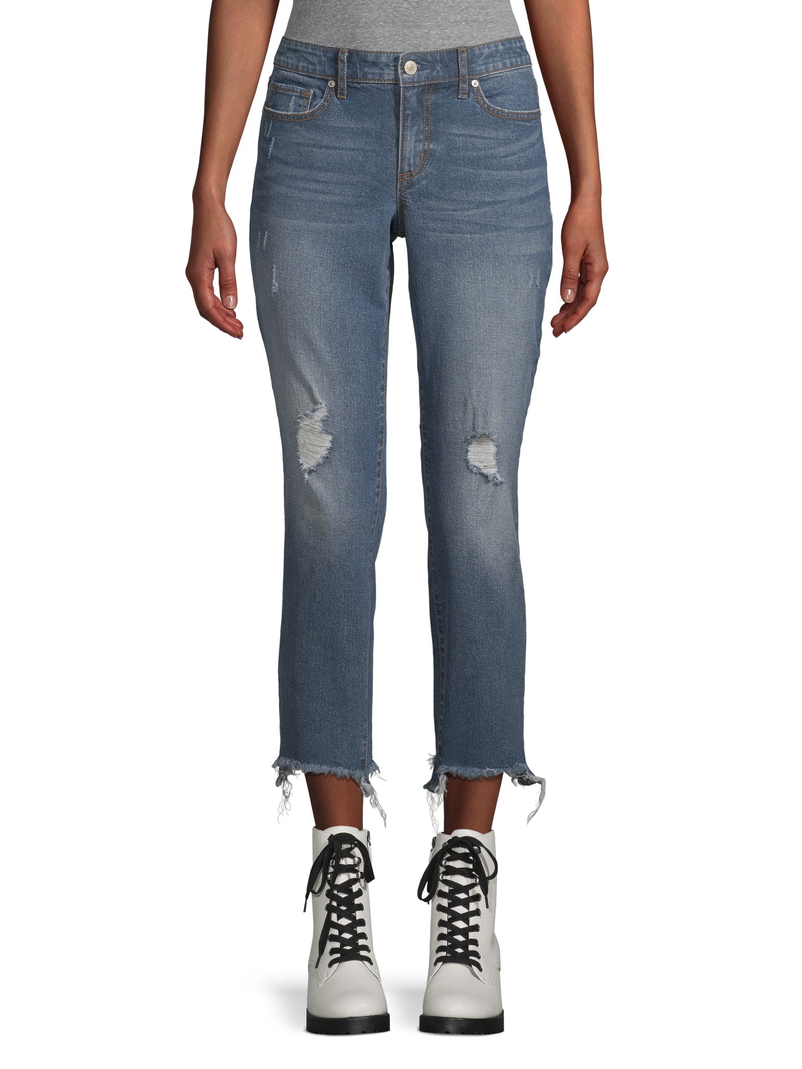 Scoop Scoop Women's Retro Medium Wash Boyfriend Jeans