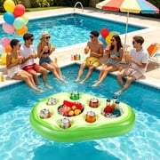 Inflatable Beverage Cooler - Green Plastic Drink Ice Bucket for Party Pool BBQ Picnic - 25.59x19.69in Outdoor Beverage Tub for Events