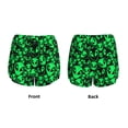 thumbnail image 3 of Gukieu Green Monster Print Women's Sports Shorts with Drawstring Elastic Waistband for Running, Yoga, Fitness-X-Large, 3 of 7