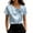 Blue, variant on Satin Blouses for Women Dressy Casual Trendy Business Work Silk Tops Outfits Cowl Neck Bow Tie Pleated Summer Shirts M