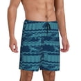 thumbnail image 2 of Sikiie Turtles and Waves Mens Pajama Shorts, Lightweight Lounge Pant with Pockets Soft Sleep Pj Shorts for Men4X-Large, 2 of 6