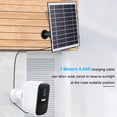 thumbnail image 4 of Cámara Panel solar Cargador para seguridad 30W Micro USB/USB-C/DC5521 360 ° Montaje ajustable 9.8 pies Cable carga compatible con Eufycam/Wyze Cam, 4 of 9