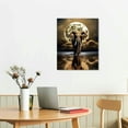 thumbnail image 2 of COMIO Elephant Canvas Print Wall Art, African Elephant Wall Art Painting,Black and Gold Poster Modern Art Decor Poster for Bedroom Living Room Bathroom Home Office Decorations, 2 of 4