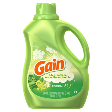 Gain Liquid Fabric Softener, Original, 90 fl oz 105 (Best Detergent And Fabric Softener For Sensitive Skin)