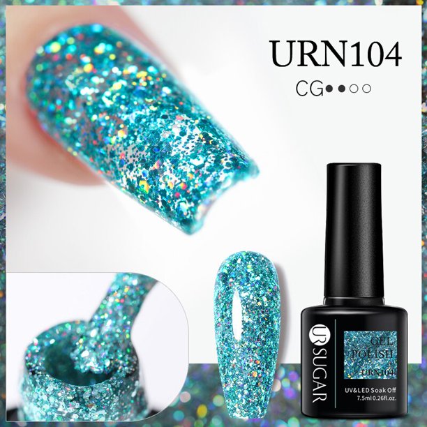 Azúcar UR colorido brillo reflectante uñas Gel amapola rosa Soak Off Gel polaco manicura salón de uñas barniz brillante Tan Jianjun unisex