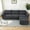 Gray, variant on MCombo 122.8" L-Shaped Modular Sectional Sofa, Ultra Plush Deep Seat Boneless Couch with Chaise, Modern Comfortable Living Room Furniture, Black