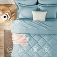 thumbnail image 2 of Juego de edredón CozyLux Queen, color azul claro, 7 piezas, cama en bolsa, 2 of 8