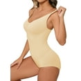 thumbnail image 4 of SHCKE Women One piece Bodysuit Tummy Control Panties Sleeveless Tops V-Neck Camisole Tank Top V Neck Jumpsuit Tummy Control Body Shaper, 4 of 8