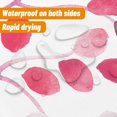 thumbnail image 4 of Extra Long Floral Shower Curtain, Colorful Botanical Flower Leaves Boho Polyester Fabric Shower Curtain with Plastic Hooks, Bathroom Decor Machine Washable Curtain 72x84 Inches, Fuchsia, 4 of 6