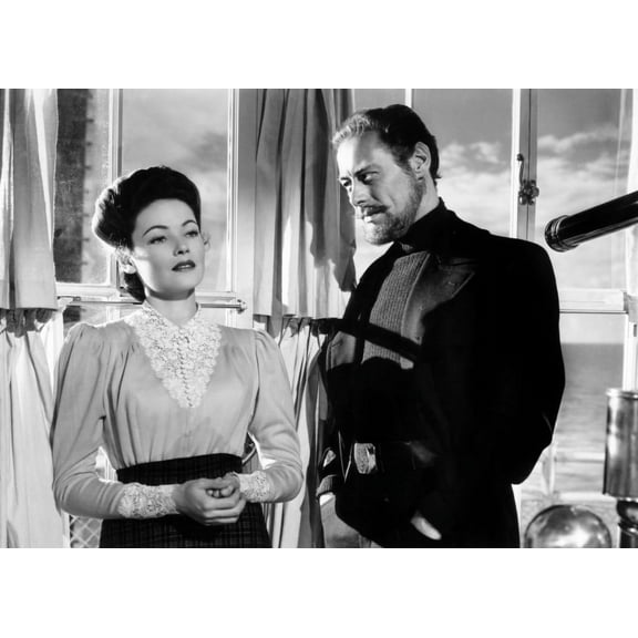 The Ghost And Mrs. Muir Gene Tierney (Wearing A Costume Designed By Oleg Cassini) Rex Harrison 1947. �20Th Century-Fox Film Corporation Tm & Copyright/Courtesy Everett Collection Photo Print (14 x 11)