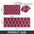 thumbnail image 7 of Burgundy Geometric Quatrefoil Pattern Kitchen Rugs Sets Of 2,Anti Fatigue Kitchen Mat Rugs Non Slip Washable,Decorative Kitchen Floor Mats for Kitchen,Sink,Laundry,17"x30"+17"x47", 7 of 7